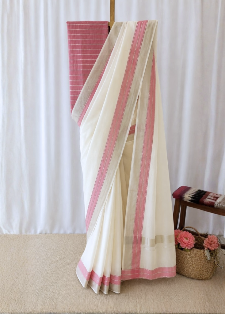 Kayal - Pink & Silver