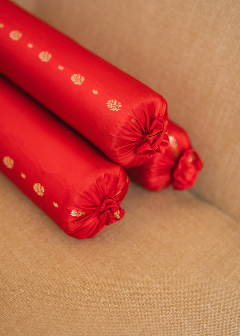Red Rolled Cushion