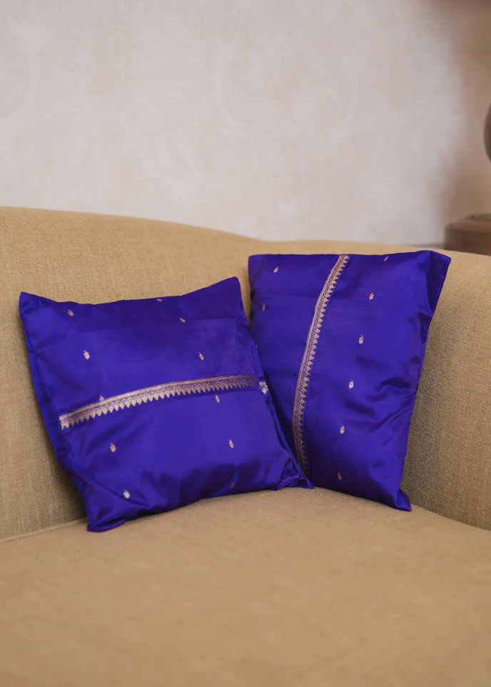 Banarasi Cushion - Violet