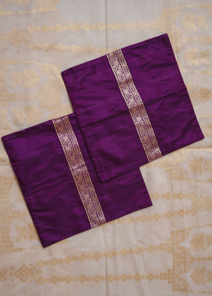 Banarasi Cushion - Grape