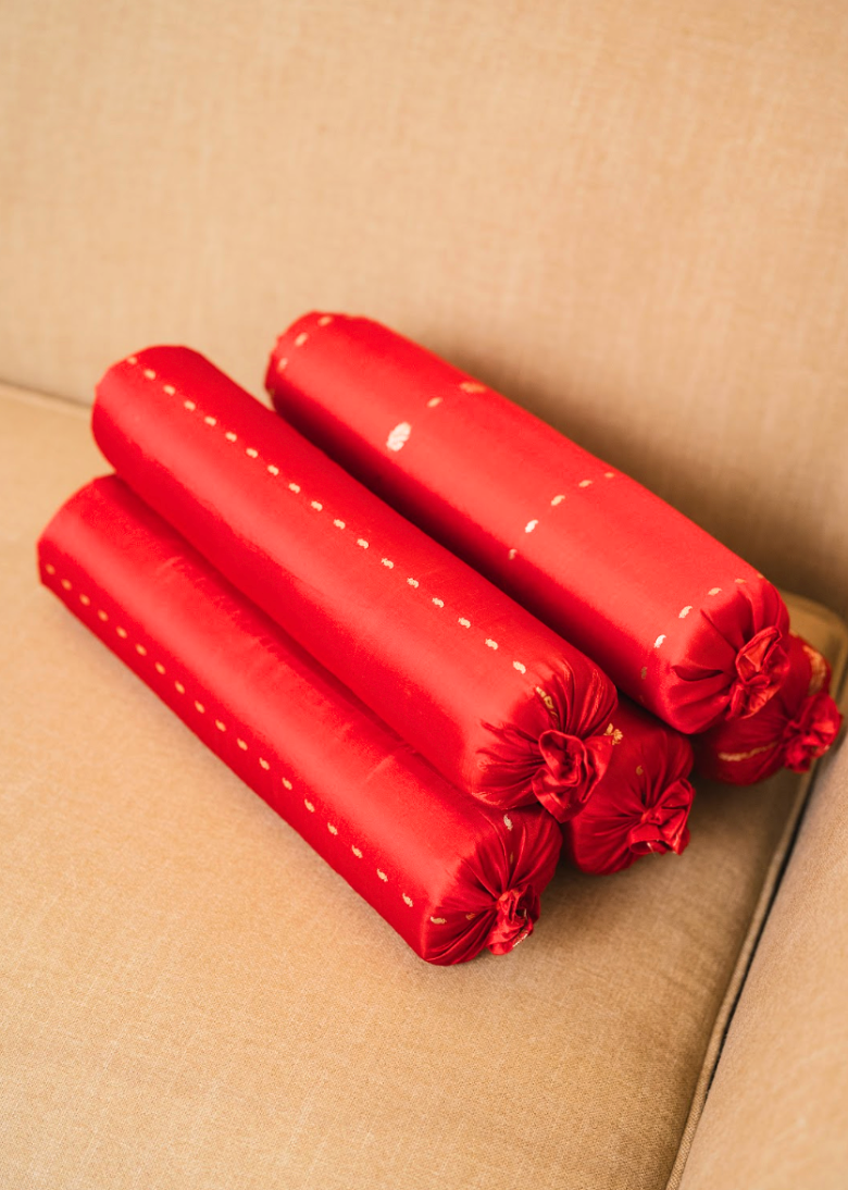 Red Rolled Cushion