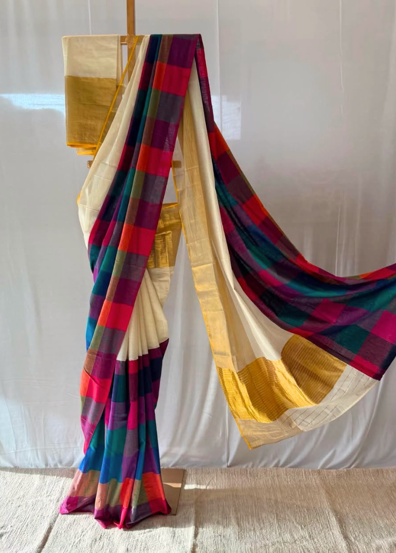 Madras Check Kasavu 2